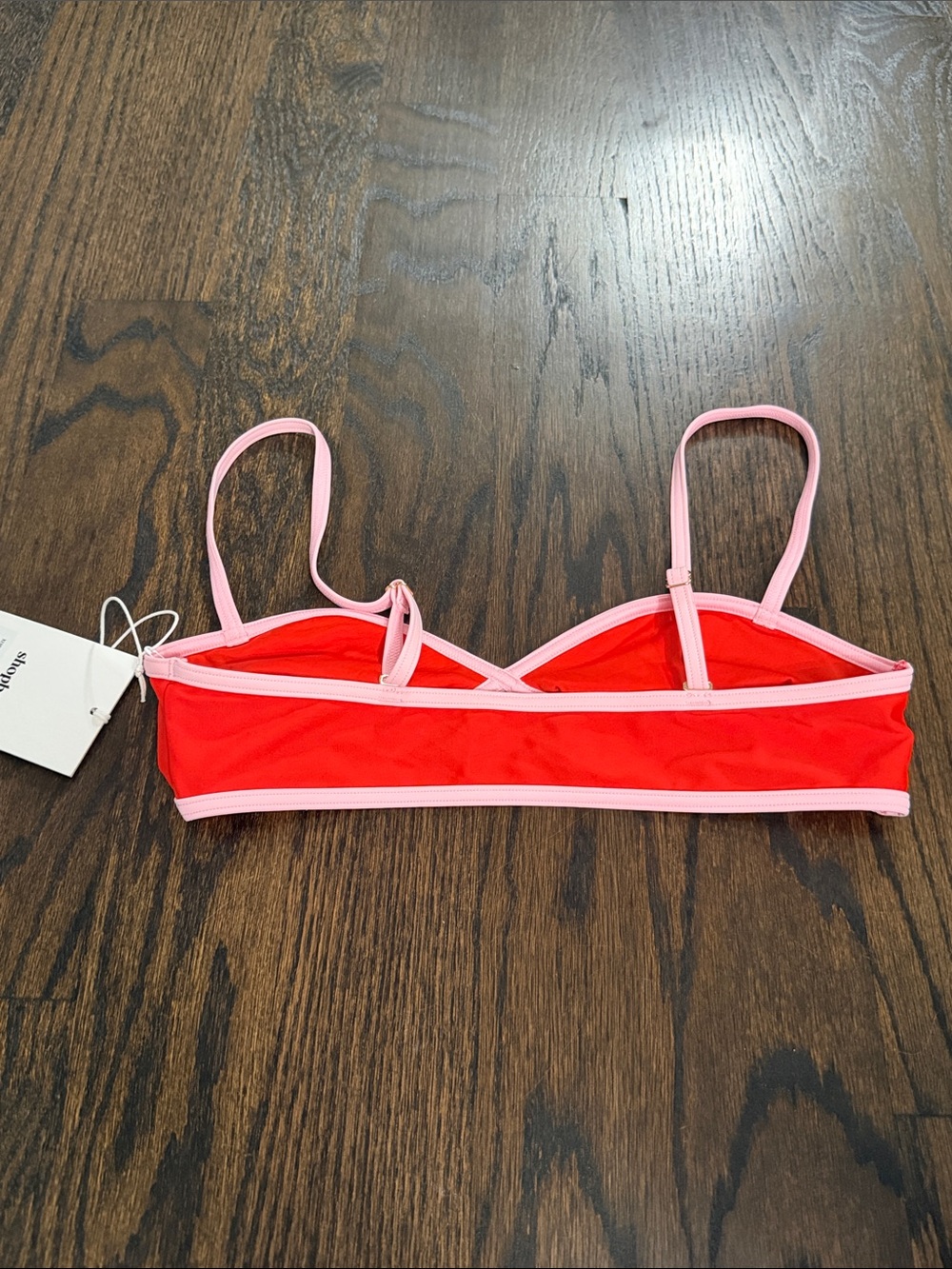 NWT LE BOP Colorblock Bikini Top - Picture 6 of 8